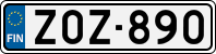 License plate of Finland, Cars