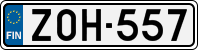 License plate of Finland, Cars