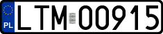 License plates of Poland, Regular car plates