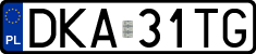 License plates of Poland, Regular car plates