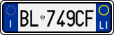 License plate of Italy, Cars (1994 year series)