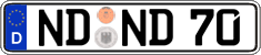 German license plate, Regular plates