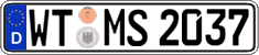 German license plate, Regular plates