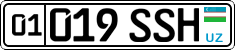 License plate of Uzbekistan, Organizations