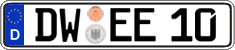 German license plate, Regular plates