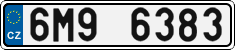 License plate of the Czech Republic, Cars (2001)