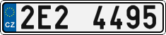 License plate of the Czech Republic, Cars (2001)