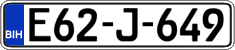 License plate of Bosnia and Herzegovina, Regular plates