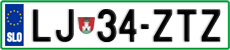 License plate of Slovenia, Cars