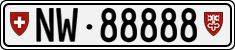 License plate of Switzerland, Cars