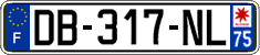 French license plate, SIV (ordinary)