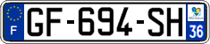 French license plate, SIV (ordinary)
