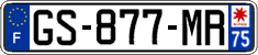 French license plate, SIV (ordinary)