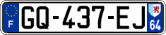 French license plate, SIV (ordinary)