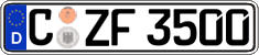 German license plate, Regular plates