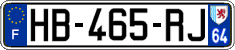 French license plate, SIV (ordinary)
