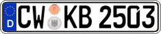 German license plate, Regular plates