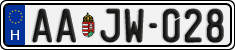 license plates of Hungary, Regular plates (2022)