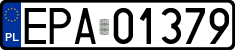 License plates of Poland, Regular car plates