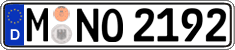 German license plate, Regular plates