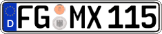 German license plate, Regular plates