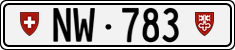 License plate of Switzerland, Cars