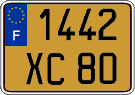 French license plate, FNI