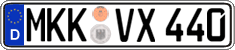 German license plate, Regular plates