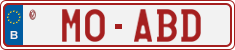 License plate of Belgium, Vanity Plates (2014)