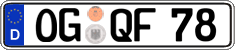 German license plate, Regular plates