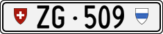 License plate of Switzerland, Cars