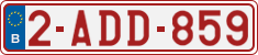License plate of Belgium, Regular plates (2010)
