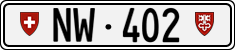 License plate of Switzerland, Cars