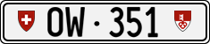 License plate of Switzerland, Cars