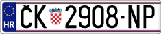 License plate of Croatia, Regular plates