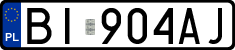 License plates of Poland, Regular car plates