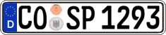 German license plate, Regular plates