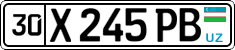 License plate of Uzbekistan, Private owners