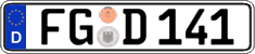 German license plate, Regular plates