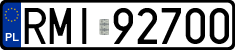 License plates of Poland, Regular car plates