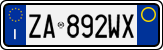 License plate of Italy, Cars (1994 year series)
