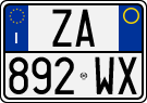 License plate of Italy, Cars (1994 year series)