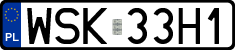 License plates of Poland, Regular car plates