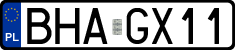 License plates of Poland, Regular car plates
