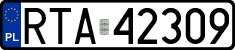 License plates of Poland, Regular car plates