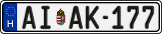 license plates of Hungary, Regular plates (2022)