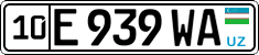 License plate of Uzbekistan, Private owners