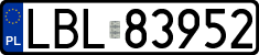 License plates of Poland, Regular car plates