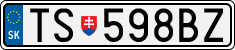 License plate of Slovakia, Cars