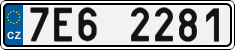 License plate of the Czech Republic, Cars (2001)